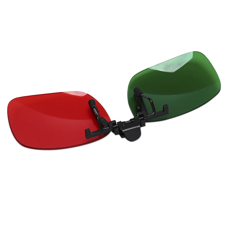 2x Red and Cyan Glasses Fits over Most Prescription Glasses for 3D Movies, Gaming and TV (1x Clip On ; 1x Anaglyph style)