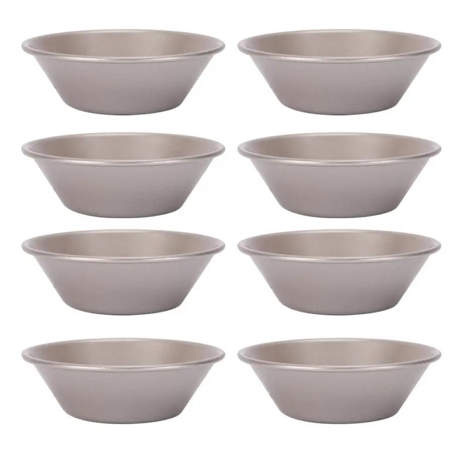 8PcsEgg Baking Mold Household Kitchen Non-Stick Round Egg Tart Mold Reusable Cake Cookie Mold Baking Tool