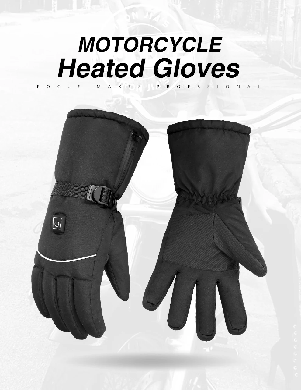 Перчатки для мотоцикла IRON JIA'S, водонепроницаемые, с подогревом, Guantes, Moto, на батарейках, для езды на мотоцикле, для гонок, зимние перчатки