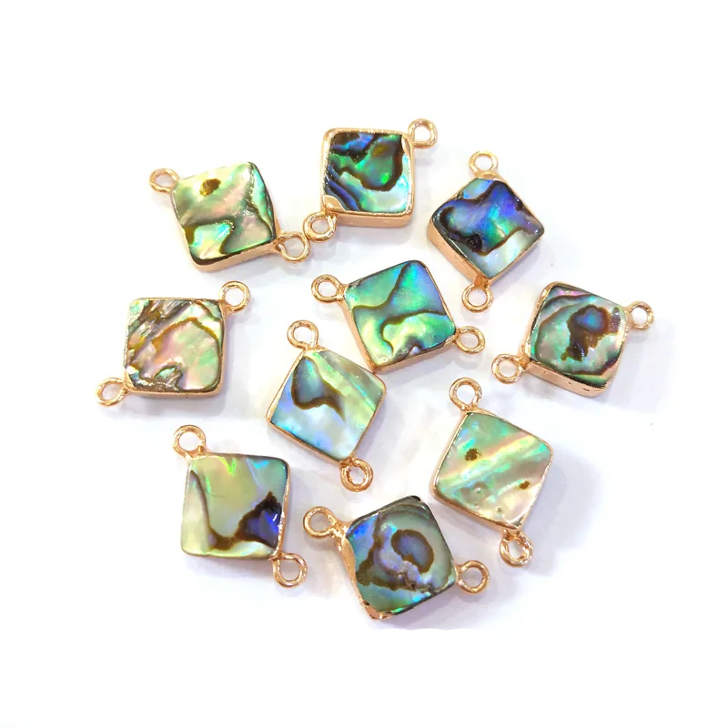 

Natural shell connector Abalone Shell diamond DIY material for making necklaces and bracelets Package sale 1.4x2cm
