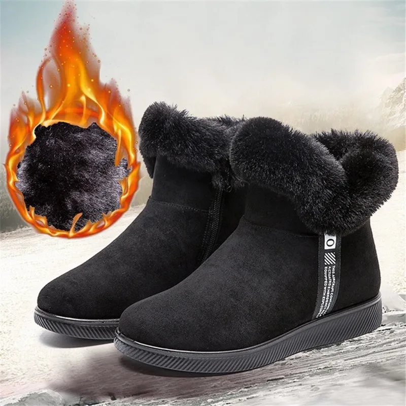 Зимние ботинки; коллекция года; женская зимняя обувь на молнии; теплая плюшевая обувь для холодной зимы; модные брендовые женские ботинки; ботильоны; Botas - Цвет: 10