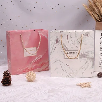 

pink marble pattern gift bag boite коробка упаковка dragees de mariage candy gift paper bag подарочные пакеты conos papel boda