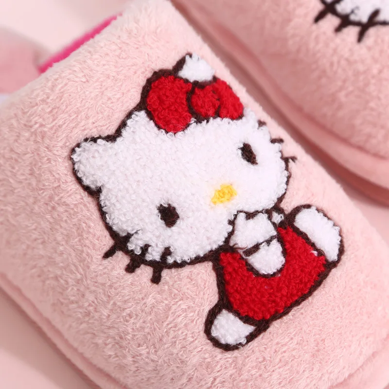 Hello Kitty/детские тапочки для девочек; зимняя домашняя обувь; милые сандалии с животными; домашние тапочки; женские комнатные тапочки