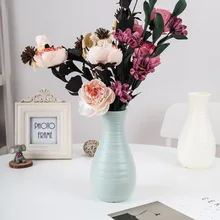 Nowoczesny wystrój wazon domowy kompozycja kwiatowa kwiat salon nowoczesny kreatywny prosty świeża woda kultura dom Ornament dekoracyjny tanie tanio CN (pochodzenie) Europejska Z tworzywa sztucznego Wazon na stolik White Pink Green