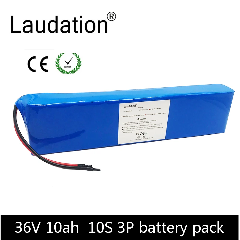 

36V 10ah Electric battery for bicycle 18650 lithium-ion battery 10S3P 500W High power and capacity 42 per motorcycle Scooter wit