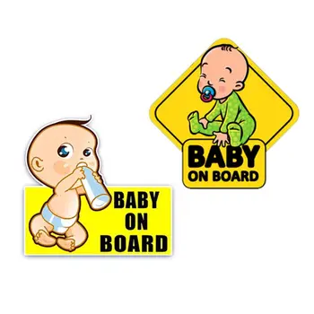

Baby On Board Sticker Reflective Vehicle Car Signs Self-Adhesive Warning Sticker for Driver