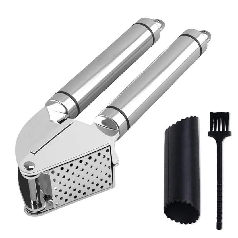 

3pcs/set Stainless Steel Handheld Garlic Press Crusher Vegetables Ginger Squeezer Masher Mincer Tools Home Kitchen Cooking Items