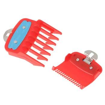 

New Arrival 2pcs/set Guide Comb Sets 1.5 And 4.5 Mm Size Red Color Attachment Comb Set For Professional Clipper
