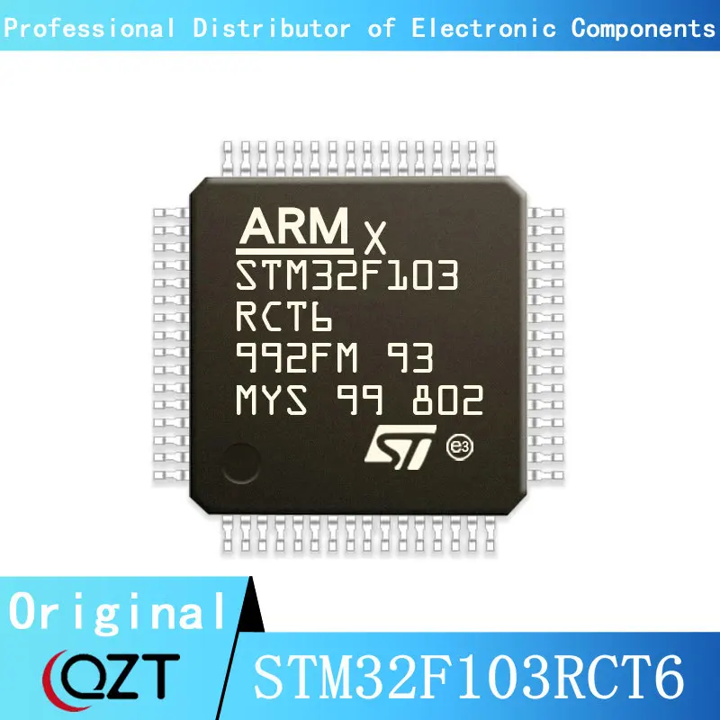 stm32f103c8t6 stm32f103cbt6 stm32f103rct6 stm32f103rft6 stm32f103vct6 stm32f103ret6 stm32f103c6t6 stm32f103 series stm32 ic chip 10pcs/lot STM32F103 STM32F103RCT6 QFP-64 GD32F103 GD32F103RCT6 LQFP-64 Microcontroller chip New spot