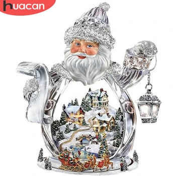 

HUACAN 5D DIY Diamond Painting Santa Claus Full Square Diamond Embroidery Christmas Mosaic Handicraft Handmade Gift