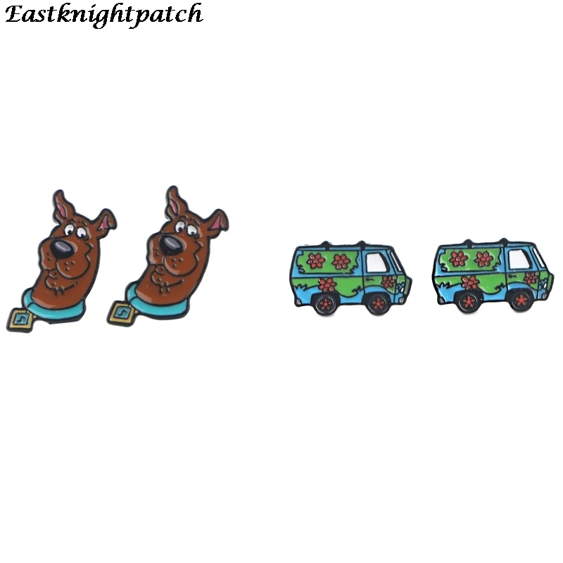 

E2551 Fashion Cartoon Dog And Car Pierce Stud Earrings Women Girls Jewelry Unisex Birthday Gifts