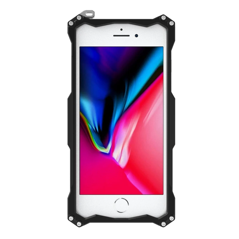 R-JUST, Роскошный чехол для iPhone 7/8 Plus, Алюминиевый металлический сверхпрочный защитный чехол, противоударный, защита от падения, бампер, рамка