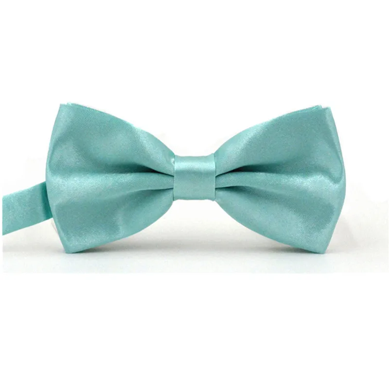 Mint green Одноцветный двухслойный галстук-бабочка для мужчин и мальчиков, мужской модный деловой Свадебный галстук-бабочка, подходит для мужчин, аксессуары для рубашки - Цвет: Mint green