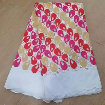 

Latest Emrboidery African Cotton Lace Fabric Dry Lace Cloth For Party Dress NCH86(5Yards/Lot)
