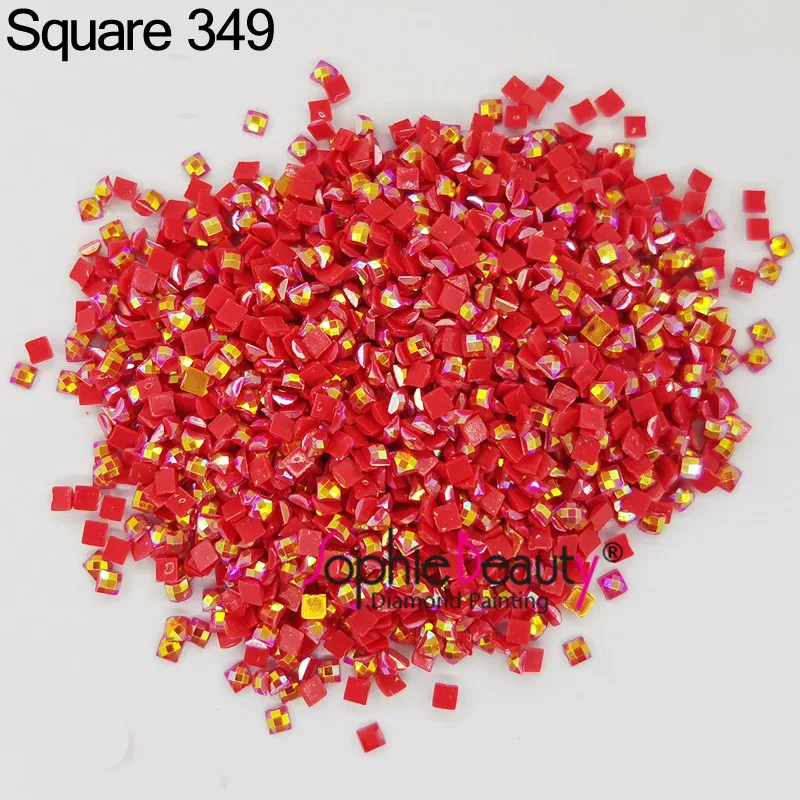 New AB Stone 2.5mm Colorful Square Drills Diamond Painting Embroidery Rhinestone Mosaic