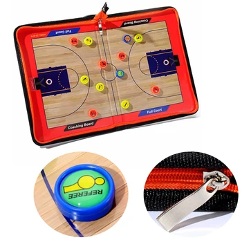 

Foldable Basketball Training Zipper Strategy Coaching Board Beginner Magnetic Sports Clear Portable Tactical Analysis Guidance