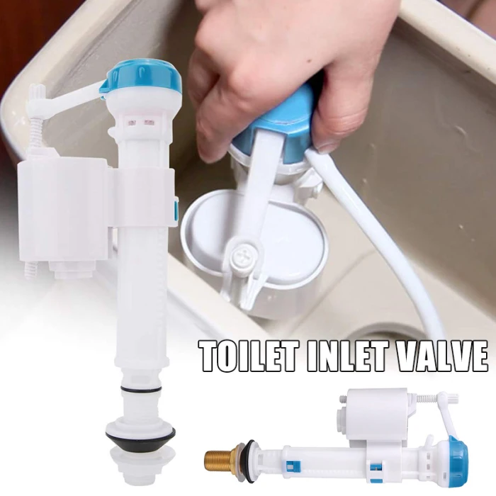 Adjustable Toilet Inlet Valve Flush Push Button Valve for Toilet Tanks Cistern Syphon Bathroom G1/2 LB88