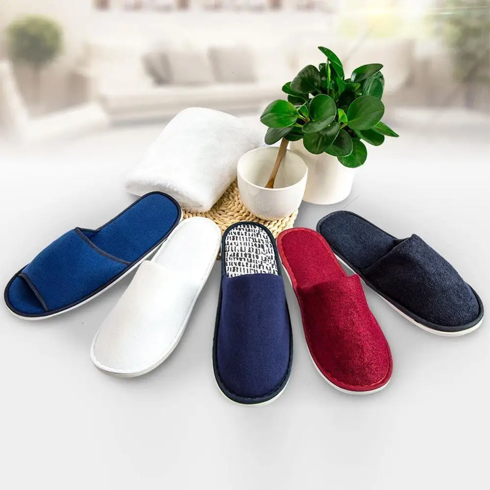 

Various Colors Simple And Generous Towels Non-woven Slippers Comfortable Soft Minimalist Style Slippers Guest Shoes