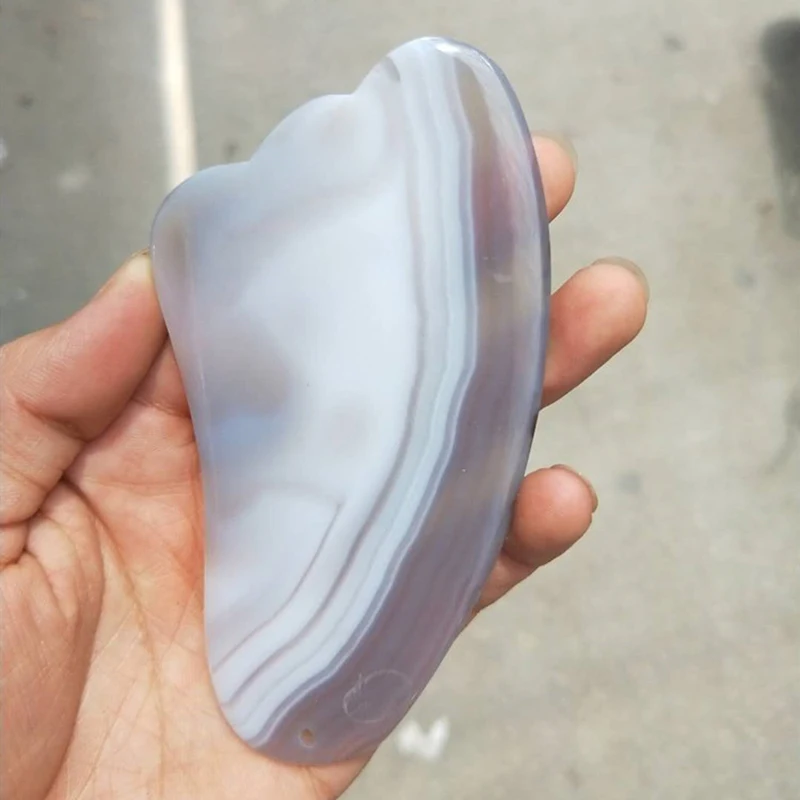 Agate Gouache Scraper Natural Jade Guasha Board Facial Eye Scraping Massage Stone Acupuncture Therapy Spa Health Care Gua Sha | Красота и