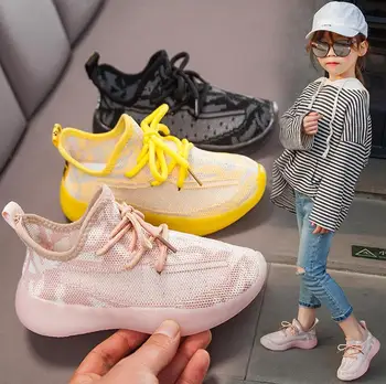 

Children Shoes For Summer Boys Girls Sneakers Light Kids Baby Casual Air Mesh Breathable Soft Running Sports Canvas Shoes