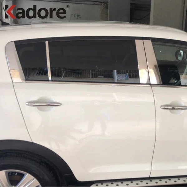 Декоративная лента из нержавеющей стали для Kia Sportage R 2011 2012 2013 2014 B + C|stainless steel