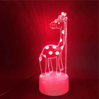 

Bluetooth Base Animated Giraffe Animal Cute Gift for Girls Hot Selling LED Night Light USB Decoration Kids Birthday Touch Sensor