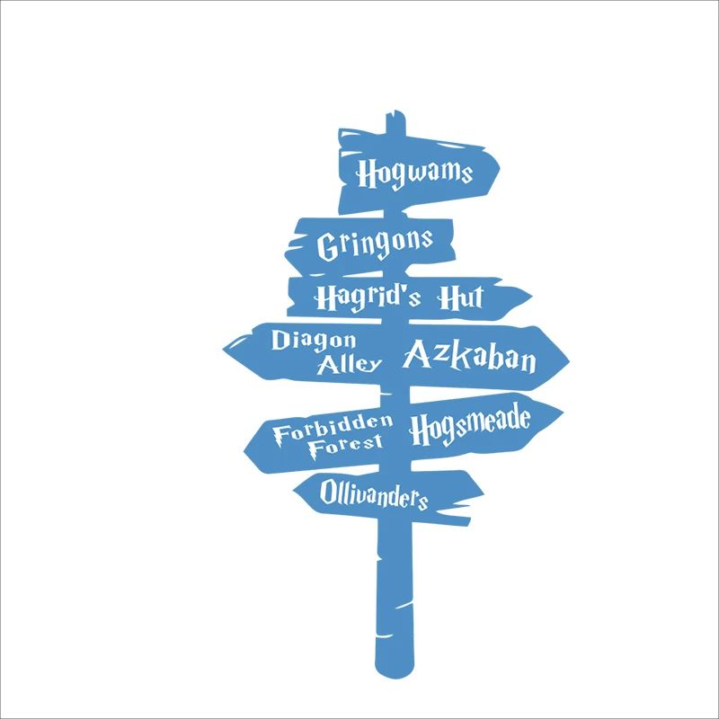 F Наклейки на стену с изображением гида Гарри для домашнего декора, украшения детской комнаты, виниловые художественные наклейки для мальчиков, постер для спальни, Поттер, Настенные обои - Цвет: F