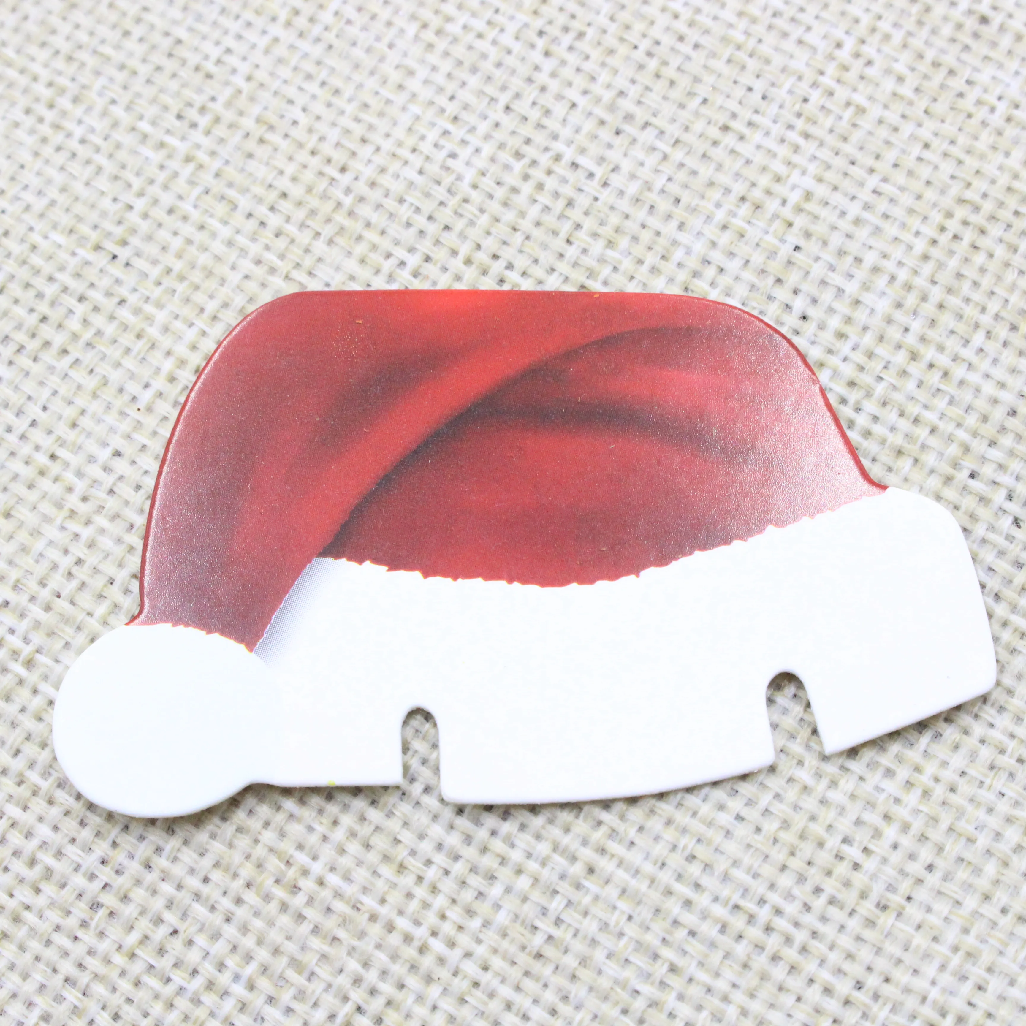 10 шт./лот, рождественские украшения для домашнего стола, открытки, Рождественская шапка Санты, декоративный бокал для вина, новогодние вечерние принадлежности