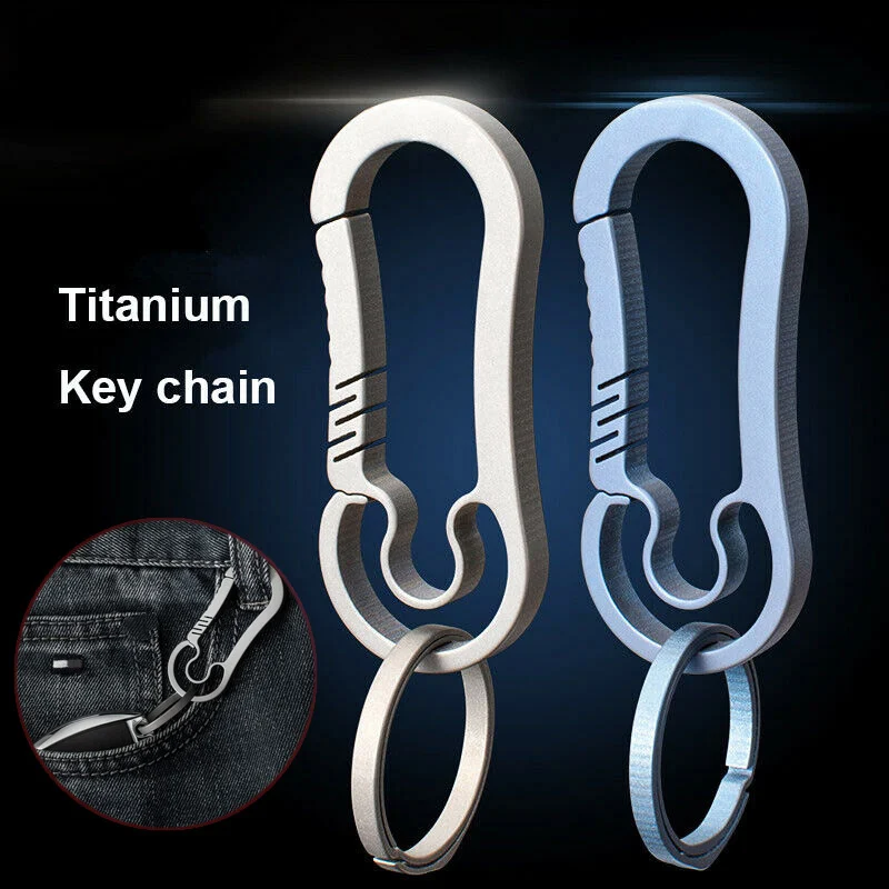 

Lightweight Titanium Keychain Backpack Hanging Buckle Outdoor Carabiner FDX99