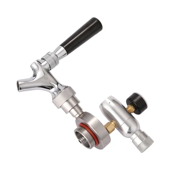 

Stainless Steel Mini Beer Spear with Adjustable Tap with CO2 Injector for 2L 3.6L 5L Beer Growler Keg Tap Dispenser for Party