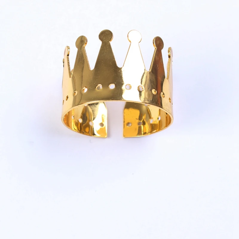 12 шт креативное Золотое кольцо для салфетки с короной пряжки ресторан кольца