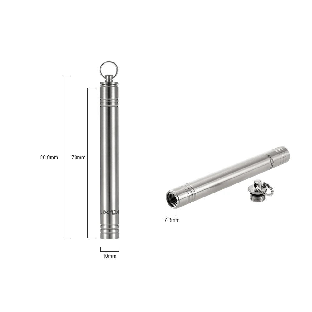 

Hot New Newest Titanium Alloy Waterproof Toothpick Holder + 2pcs Titanium Alloy Toothpick Travel Kits Set