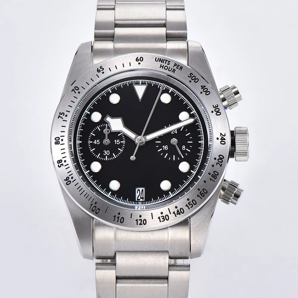 

41mm 79350 Chronograph Quartz Men's Watch MIYOTA VK64 Movement 316L Stainless Steel Case Multi-function Watch AAA