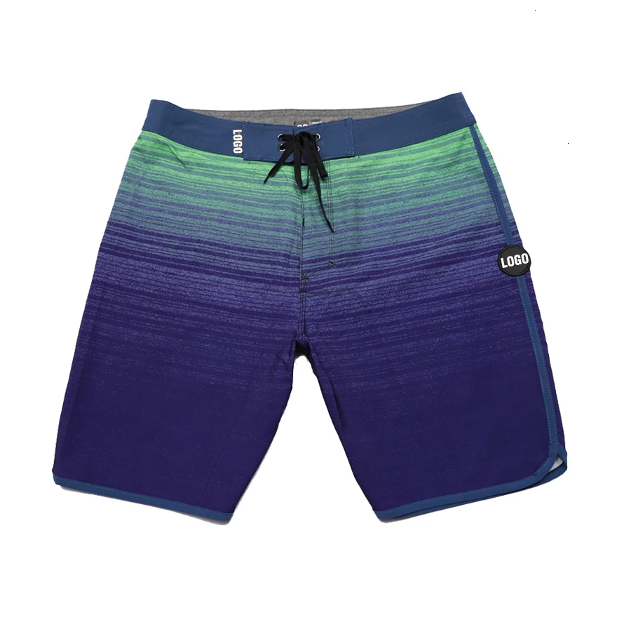 High Quality Men's Waterproof Boardshorts Brand Quick Dry Spandex Elastic Bermuda Board Shorts New Swim Trunks Surf Shorts - Цвет: 2