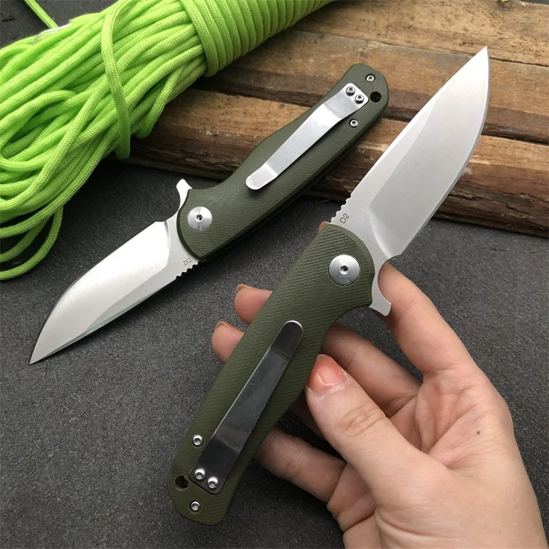 

senior The sharp D2 steel hunting survival tactics folding knife hardness 58 HRC EDC tool High-end gift knife
