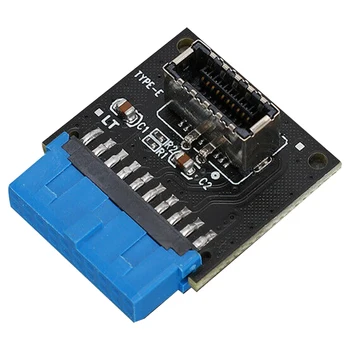 

Front Facing Adapter Motherboard USB3.0 Easy Install Network Accessory Expansion Card 19Pin To TYPE-E 20Pin Universal High Speed