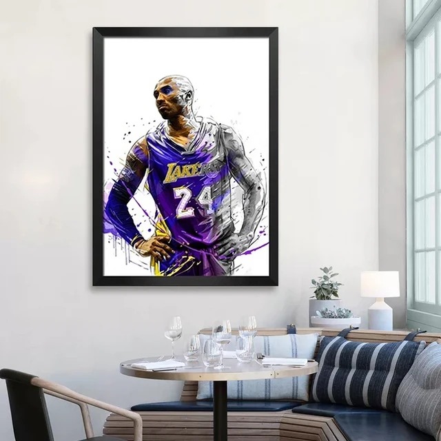 Basketball Star Retro Poster Kobe LeBron Ink Liffin Davis Canvas Print Painting Basketball Wall Art Mural for Home Decor Cuadros 3