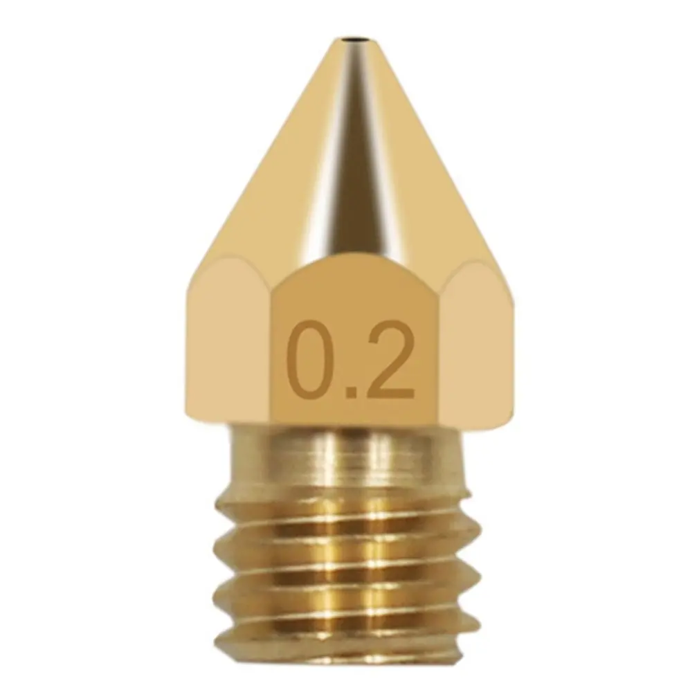 Brass Nozzles 3D Printer Accessories Mk8 Pointed Brass Nozzle Surface Lettering Printing Accessories