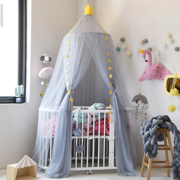 

Hanging Baby Bed Mosquito Net Dome Dream Curtain Tent Baby Crib Netting Round Hung Kids Tent Children Room Decor