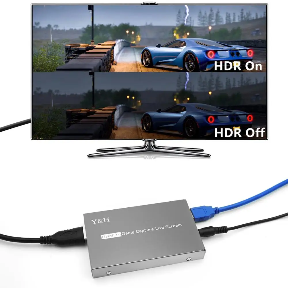 Y & H 4K HDR HDMI2.0 игровая карта захвата USB3.0 запись видео и прямые трансляции 1080P 60fps с
