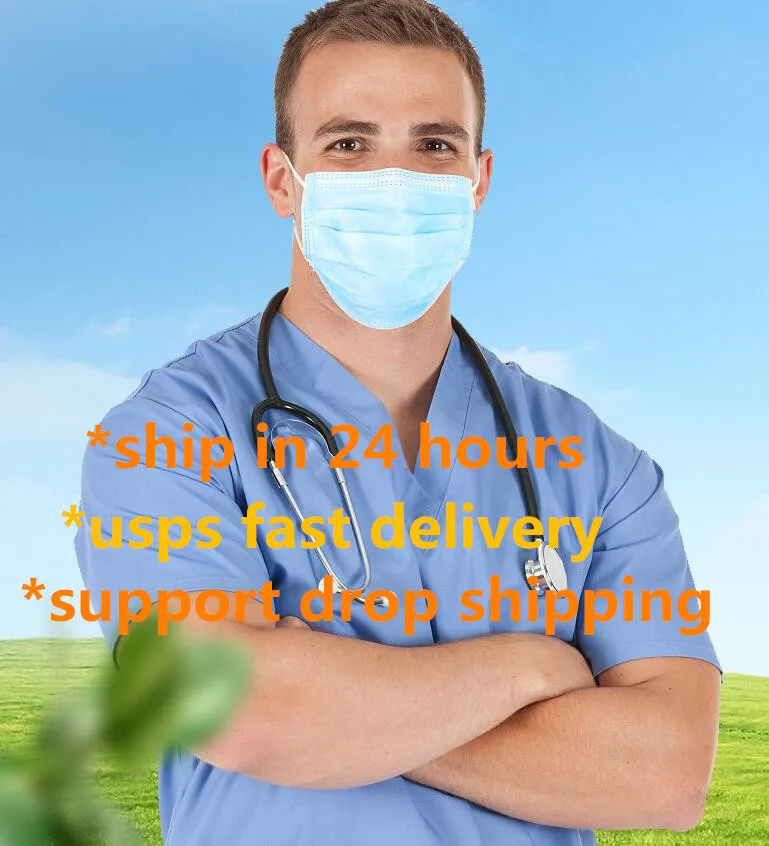 

Mask 3 Lay Anti-Pollution dust protection Disposable Face Masks Dust Filter Thickened Non-woven Breathable Anti Flu