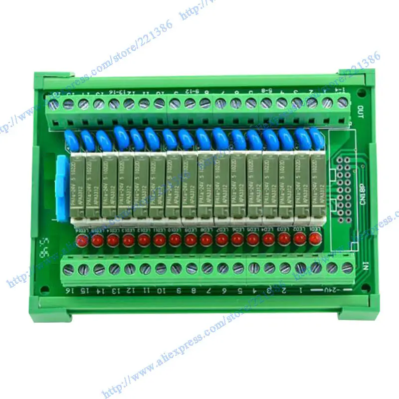 16 каналов Pa1a релейный модуль 24 В 5A плата драйвера модуля выходной усилитель плата ПЛК плата NPN релейный модуль
