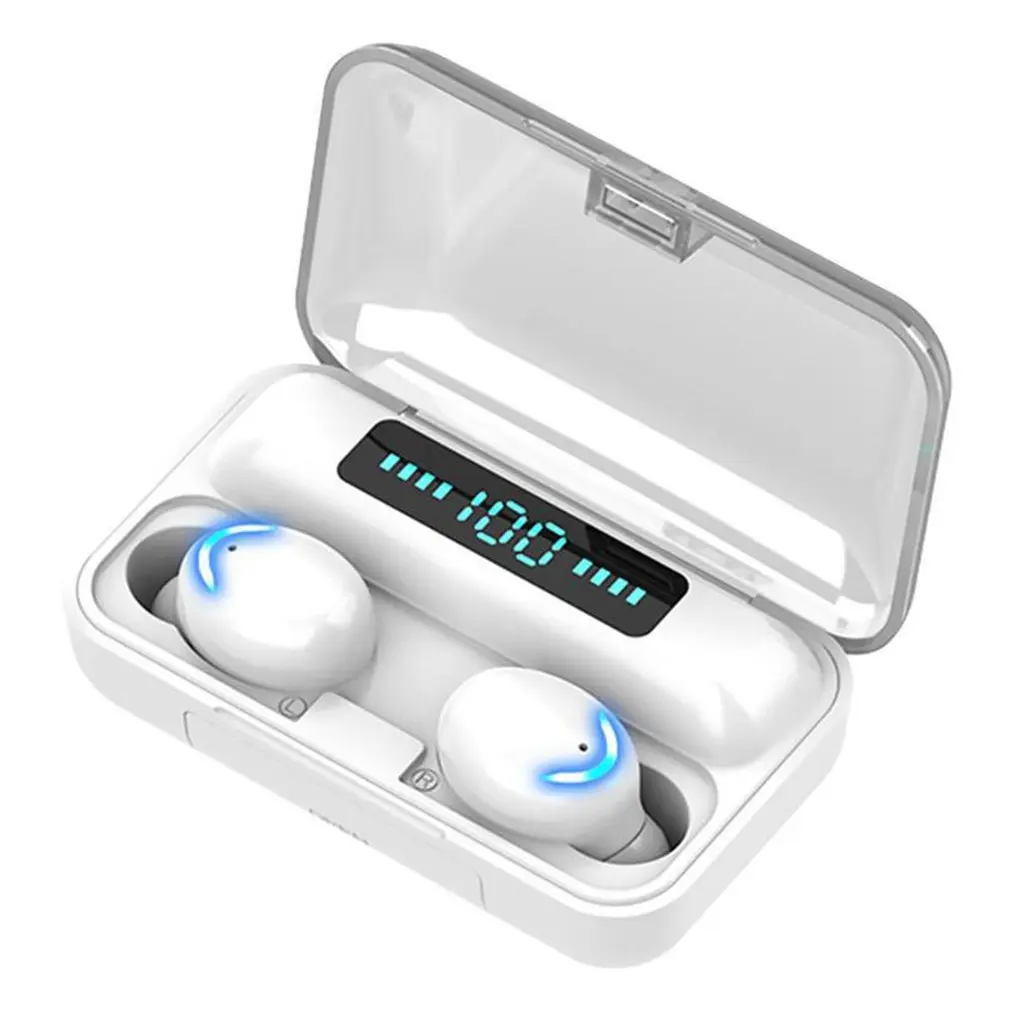 F9 5 TWS Bluetooth Earphone Earbuds Digital LED Display Headset Touch Button True Wireless Earphones Sport Stereo Headphones