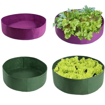 

Felt Planting Bag Indoor And Outdoor Vegetable Garden Nursery Bag Round Planting Bucket Non-woven Garden