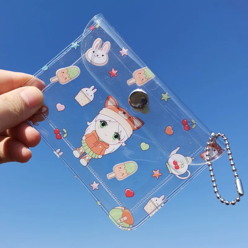 Sharkbang Kawai Transparent Cartoon Portable ID Credit Bank Bus Card Key Holder Cute Card Protective Case School Stationery 4