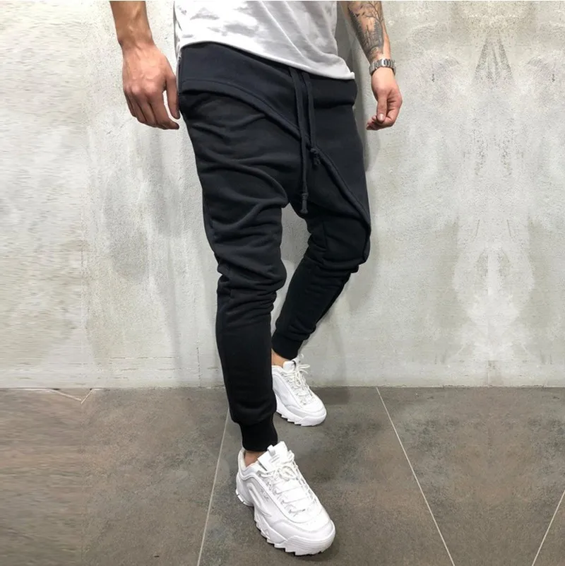 Men Joggers Harem Pants Jogger Hombre Drawstring Plus Size Baggy Sweatpants Hip Hop Trackpants M 3XL 3