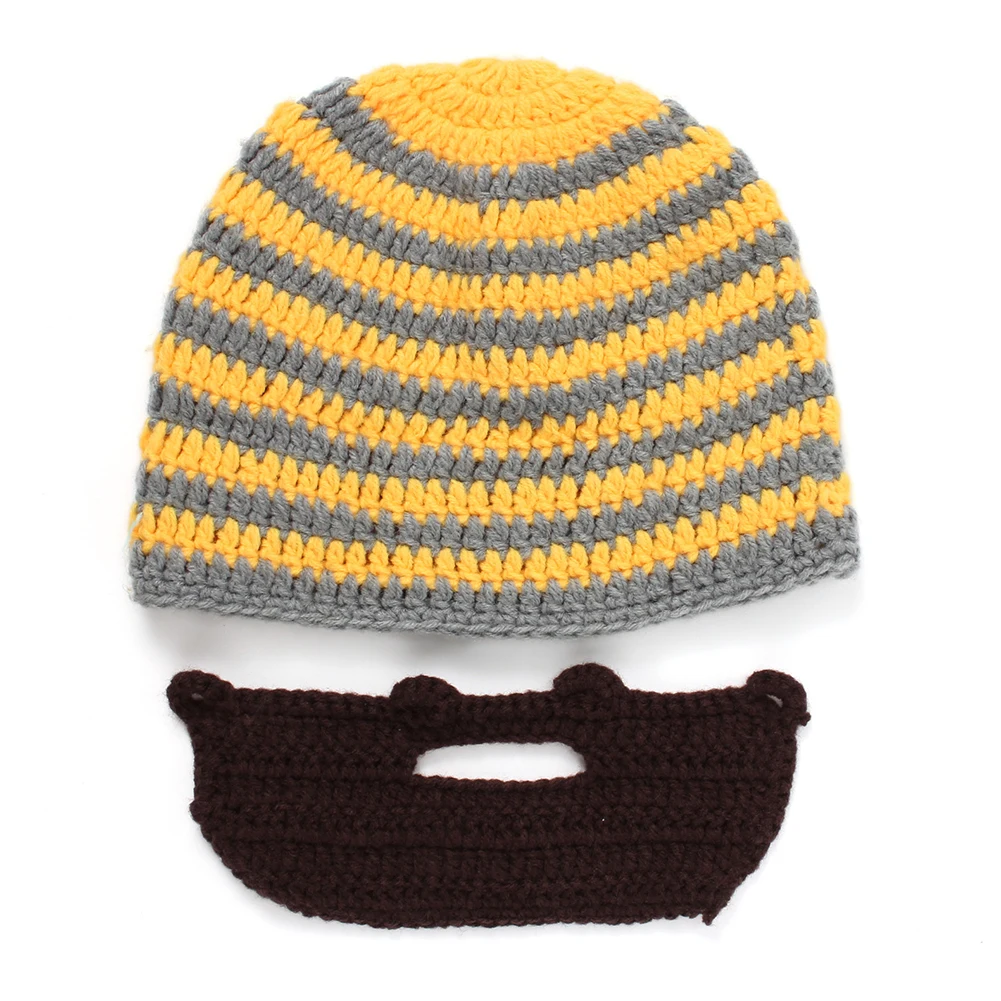 Beanie Hat Adjustable Winter Warm Knit Beard Face Mask Hat Beard Funny Knit Hat Ski Fake Beard Face Mask