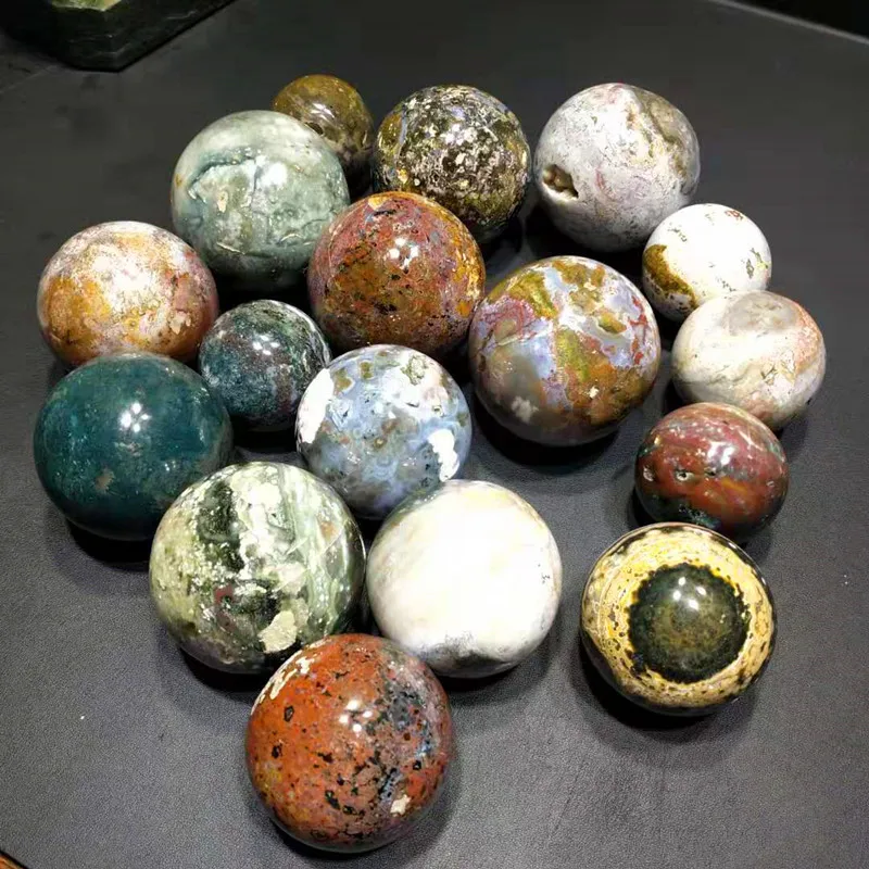 200 г натуральный высококачественный кристалл кварцевый шар океан яшма драгоценный камень сфера для украшения дома