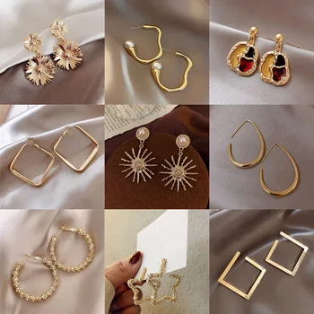 

30 Pairs/lot fashion women stainless steel earring lot jewelry wholesale top quality stainless steel jewelry earrings 201029-22