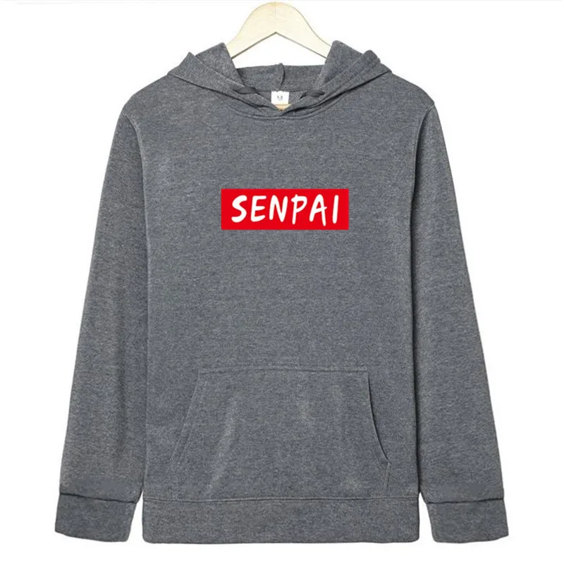 Зимние мужские Senpai аниме девушка нерди дизайн печати флисовые толстовки спортивные свитера осень унисекс забавное чёрное худи Зимняя мужская одежда